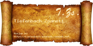 Tiefenbach Zsanett névjegykártya